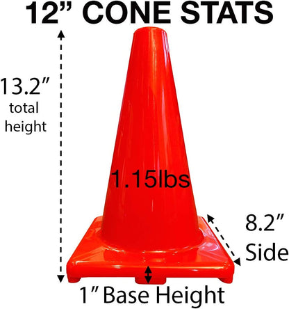 12" Heavy & Tough Cones (Orange)