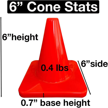 6" Heavy & Tough Cones (Orange)