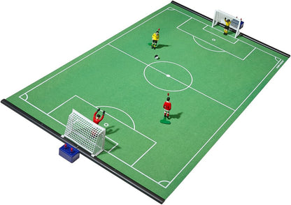 TIPP-KICK Classic Soccer Tabletop Game Set – Compact Felt Field, 2 Metal Kickers, 2 Diving Goalkeepers, Goals and Balls – Portable Family Toy for Kids and Adults, Authentic German Football Action