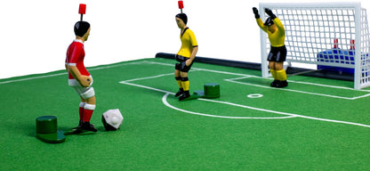 TIPP-KICK Classic Soccer Tabletop Game Set – Compact Felt Field, 2 Metal Kickers, 2 Diving Goalkeepers, Goals and Balls – Portable Family Toy for Kids and Adults, Authentic German Football Action