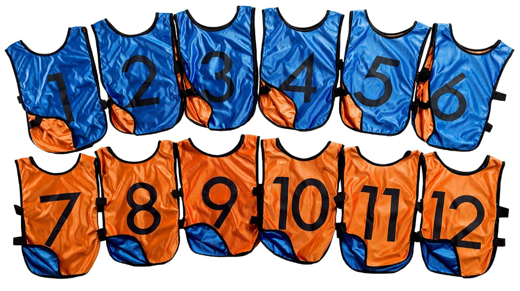 Reversible & Numbered Pinnies #1-12